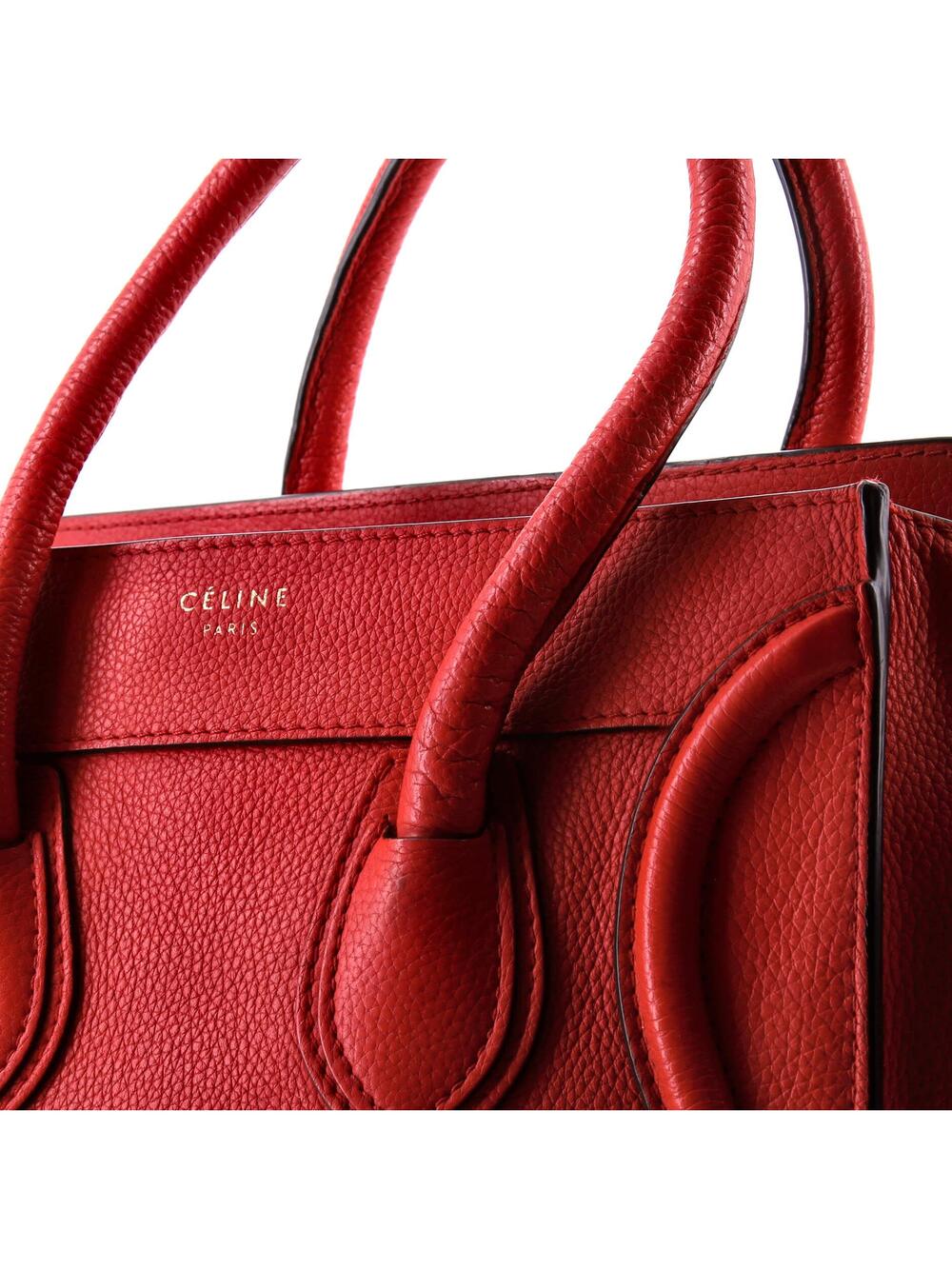 Celine Luggage Bag Grainy Leather Micro #243584C95B - Picture 7 of 9